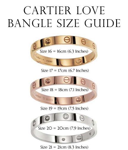 cartier bracelet size 19|cartier bangle size chart.